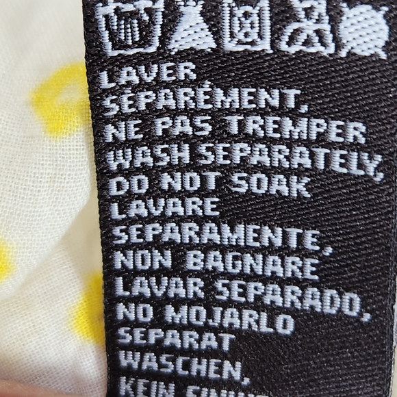 Antik Batik White & Yellow Spaghetti Strap Ruffle Tier Top Size Medium / 40 - Picture 10 of 12